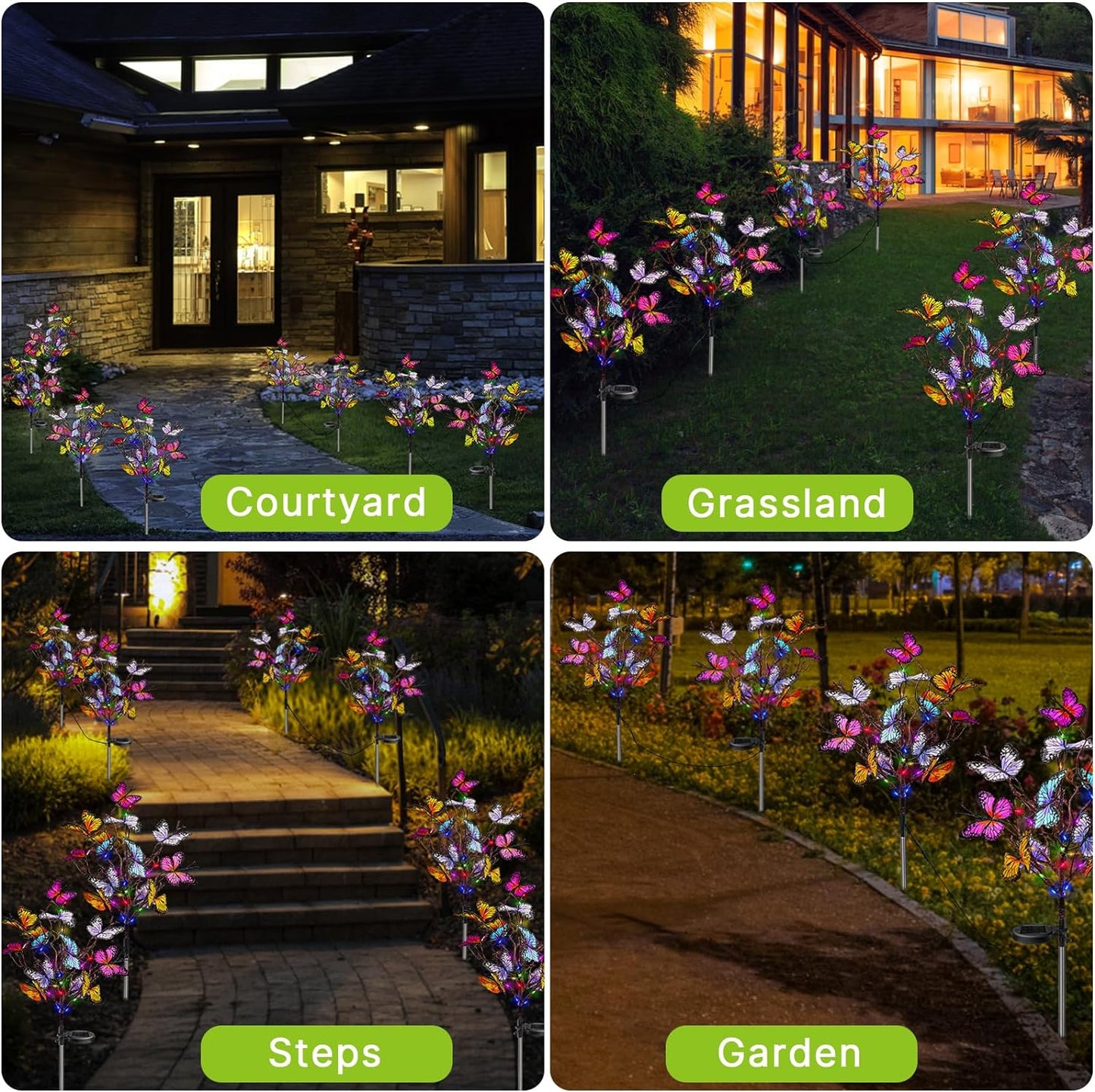🦋Napenergiás kültéri pillangólámpák💐