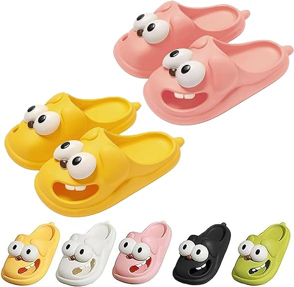 3D Big Eye Dog Fun Cartoon Package Head Eva Slippers