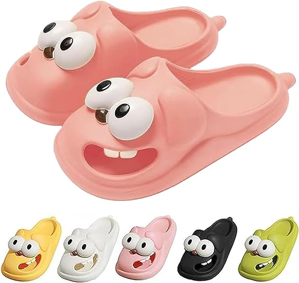 3D Big Eye Dog Fun Cartoon Package Head Eva Slippers