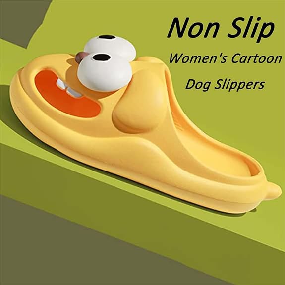 3D Big Eye Dog Fun Cartoon Package Head Eva Slippers