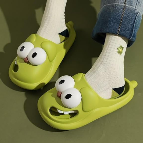 3D Big Eye Dog Fun Cartoon Package Head Eva Slippers